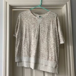 Target beige leopard short sleeve